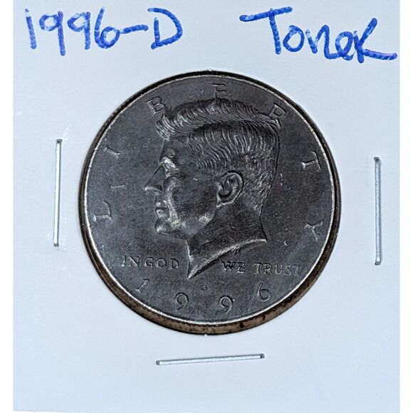1996-D Kennedy Half Dollar – AMAZING Deep Toning – Circulated Vintage Coin - Picture 1 of 4